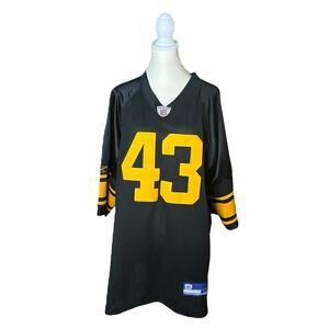 Reebok Authentic NFL Mens Pittsburgh Steelers Troy Polamalu Jersey Size 54